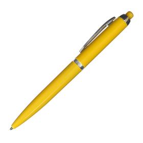Ручка шариковая, автоматическая, под логотип, корпус жёлтый с серебристыми вставками, стержень синий, 0.5 мм от Сима-ленд
