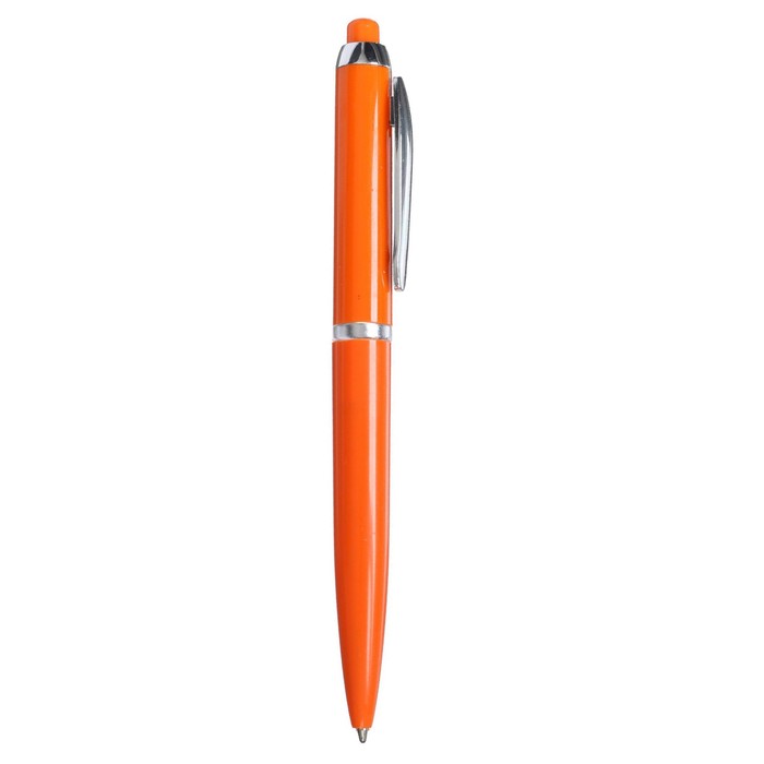 Ручка шариковая, автоматическая, под логотип, корпус оранжевый, стержень синий 0.5 мм