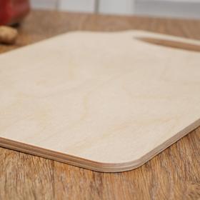 

Доска разделочная деревянная "Скоба", ручка вырез, 33×19×0,6 см