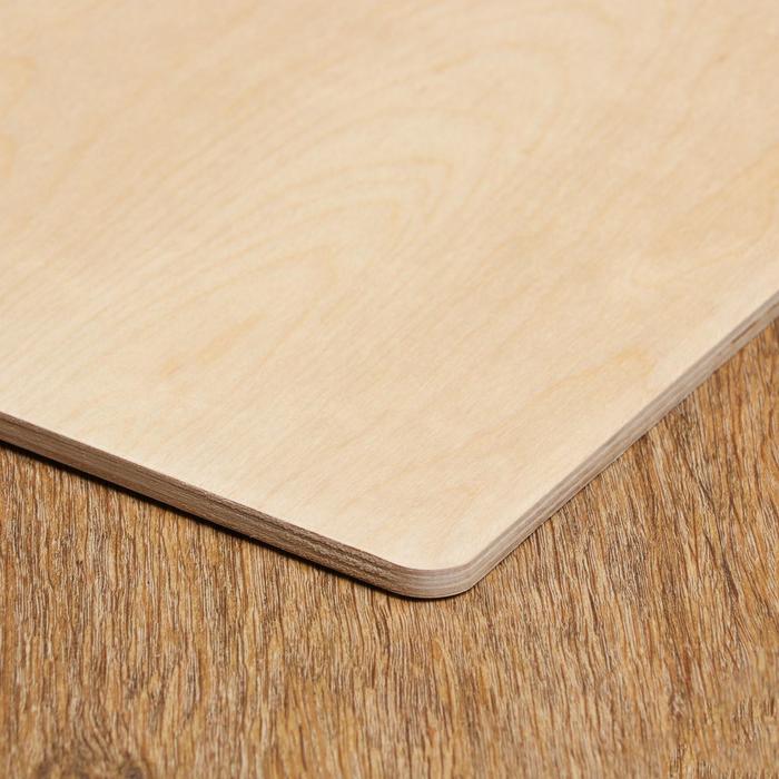 фото Доска разделочная и сервировочная деревянная "прямоугольник м", 50×37×0,8 см