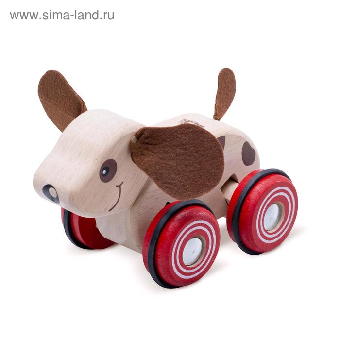 Деревянная игрушка на колесах «Щенок» подставка напольная на колесах деревянная