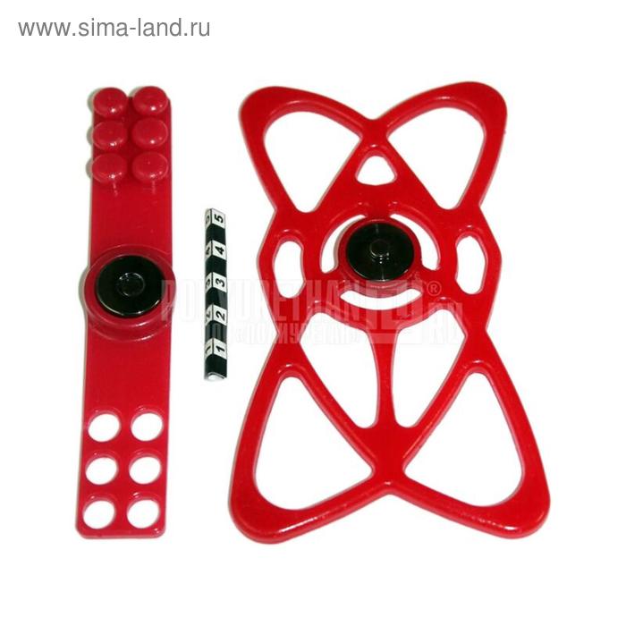 фото Крепление телефона с магнитом, комплект из 2 деталей, k55, красный полиуретан