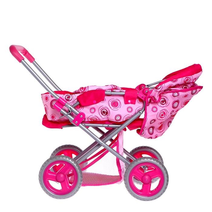 Коляска для кукол зимняя, с переноской и корзиной, металлический каркас