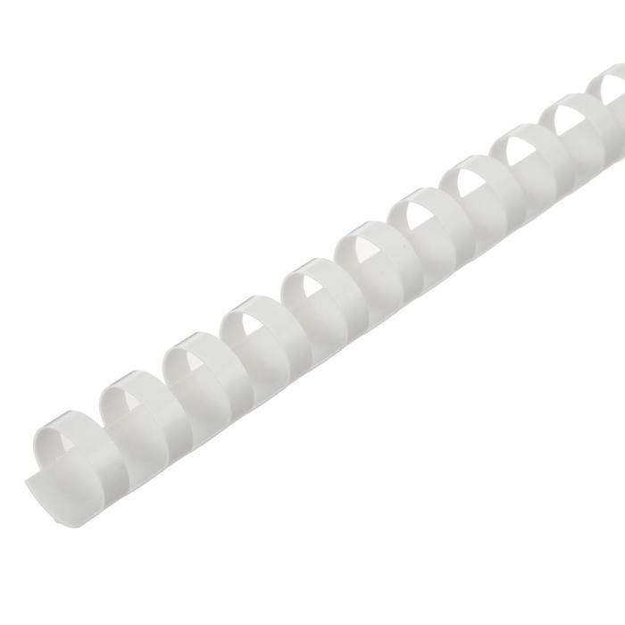 Пружины пластик D=16 мм Гелеос, белые, 100 шт.