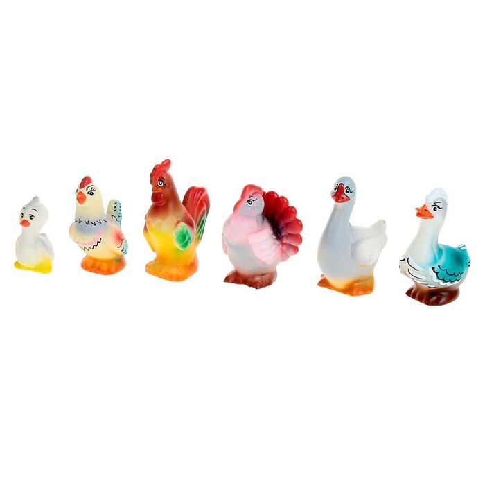 Набор резиновых игрушек «Птицеферма» набор резиновых игрушек птицеферма