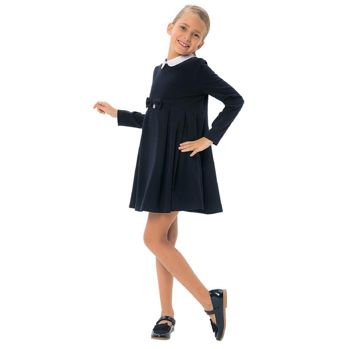 фото Платье для девочек, рост 134 см, цвет синий карамелли