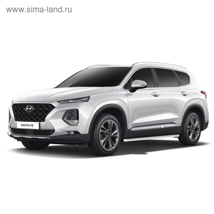 фото Защита порогов d57 rival для hyundai santa fe iv 2018-, нерж. сталь, 2 шт, r.2312.003