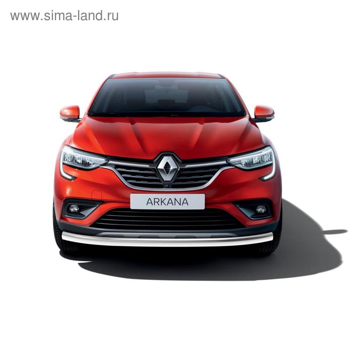 фото Защита переднего бампера d57 rival для renault arkana 2019-н.в., нерж. сталь, r.4705.002