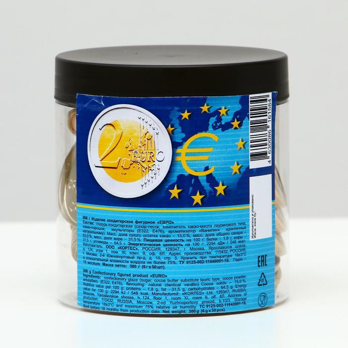 Кондитерское изделие Евро в банке, 6 г кондитерское изделие san andres туррон из трюфеля в темном шоколаде 200 г