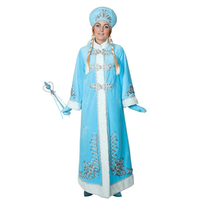фото Карнавальный костюм «снегурочка с декором», р. 42, рост 170 см страна карнавалия