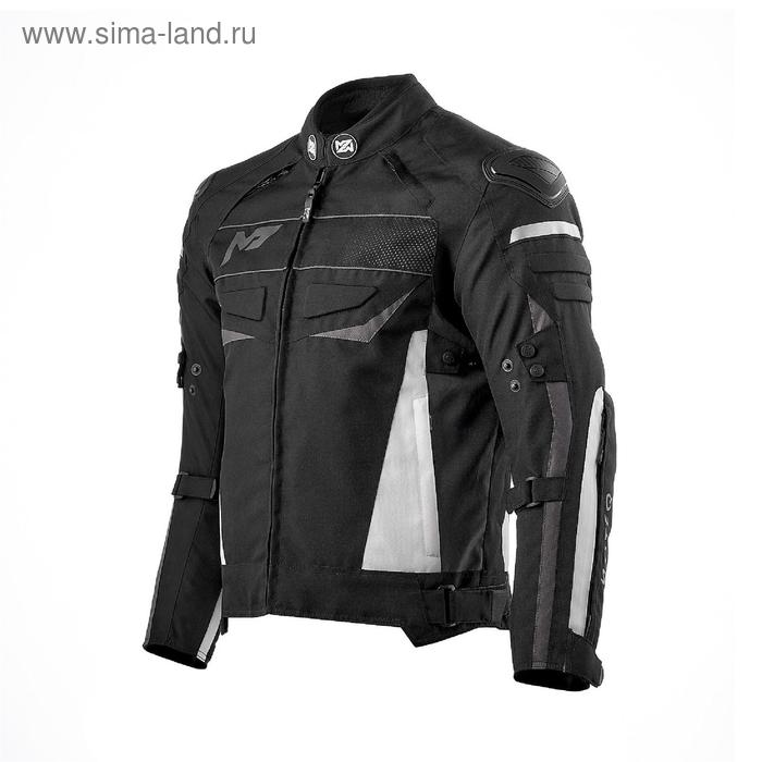 Куртка текстильная мужская CLYDE, чёрный/белый, XL