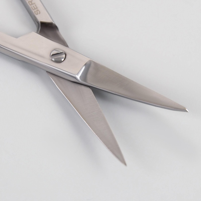 Ножницы маникюрные, загнутые, широкие, 9 см, на блистере, цвет серебристый, В-116-S-SH