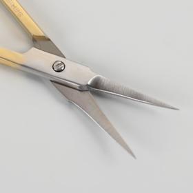 

Ножницы маникюрные, загнутые, 9,5 см, цвет золотистый/серебристый, В-128-HG-SH