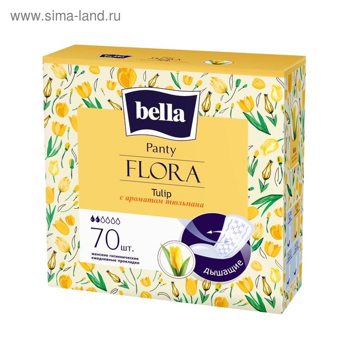 Прокладки женские гигиенические ежедневные bella Panty FLORA Tulip с ароматом тюльпана, 70 шт. прокладки bella tulip 10 шт