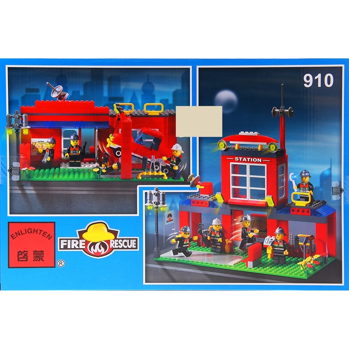Конструктор «Пожарная станция», 380 деталей и 4 фигурки