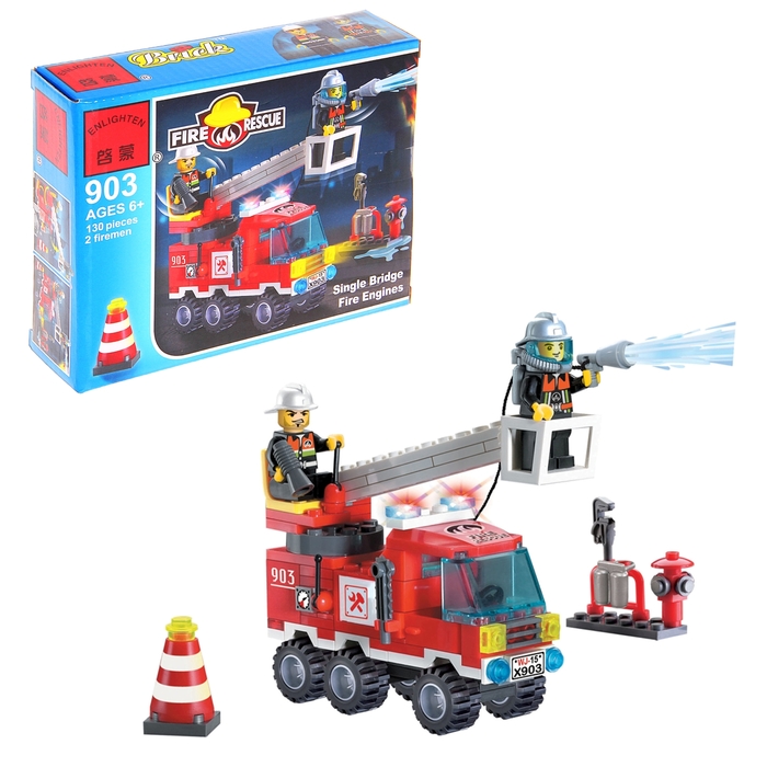 Конструктор «Огнеборцы», 130 деталей + 2 фигурки