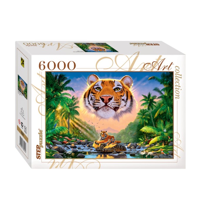 Пазл «Величественный тигр», 6000 элементов модульная картина величественный белый тигр 60x30
