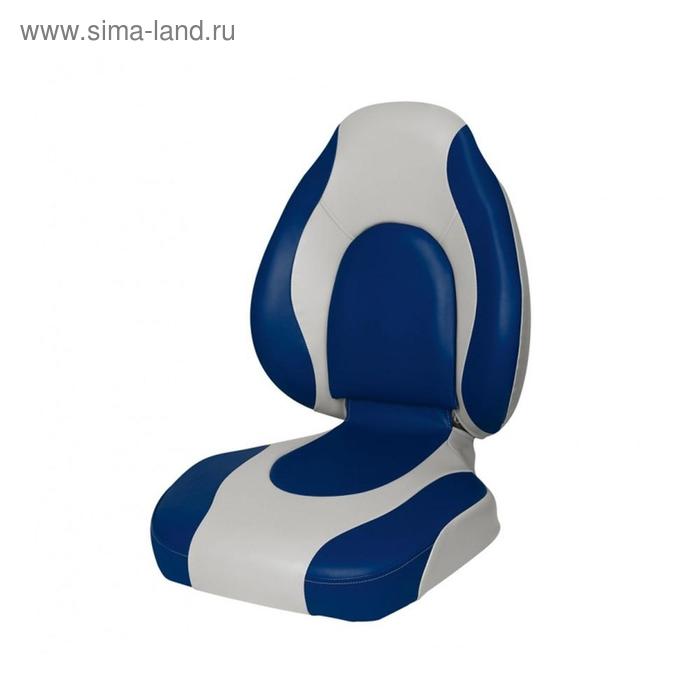 фото Кресло складное мягкое skipper sk75160gb, пластик, габариты мм: 470*406*610, сине-серое