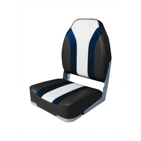 Кресло складное мягкое Skipper SK75107CBW, алюминий, темно-серый/синий/белый Ош