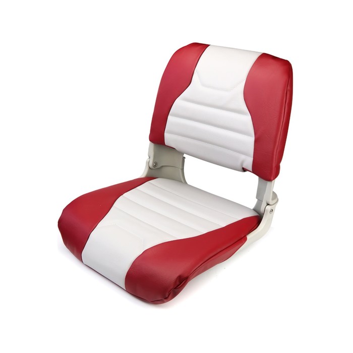 фото Кресло складное мягкое skipper sk75145gr, пластик, красно-серое