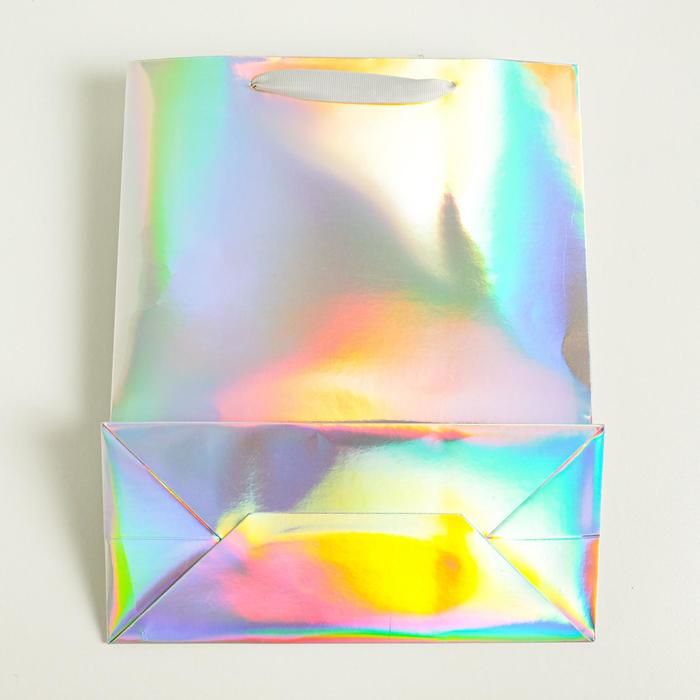 Пакет голографический вертикальный Space, 26 × 32 × 12 см 4807292