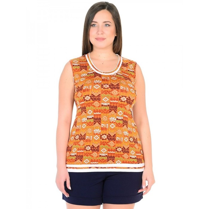 Блуза женская «Раиса», размер 46, цвет оранжевый