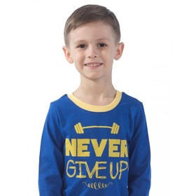 

Лонгслив детский Never give up, рост 116 см, цвет синий