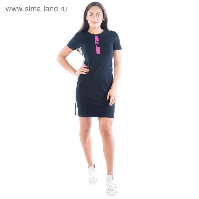 фото Платье-футболка kl, размер 44, цвет чёрный klery