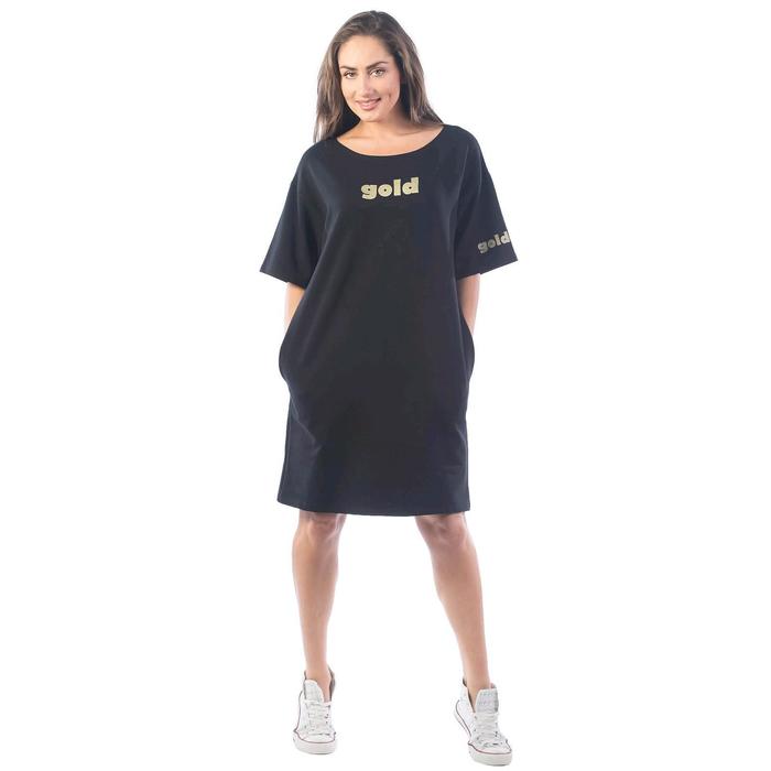 фото Платье-футболка женское, размер 50, цвет чёрный klery