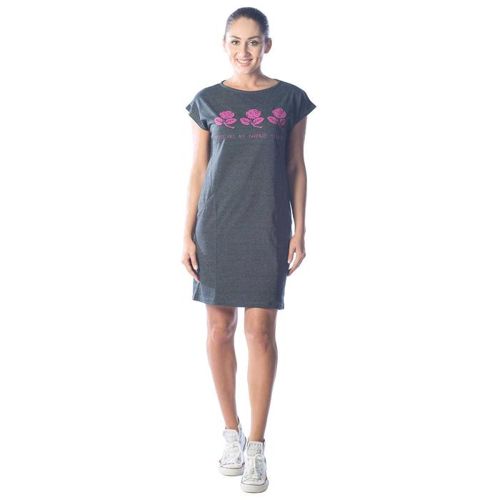 фото Платье-футболка roses, размер 54, цвет антрацитовый klery