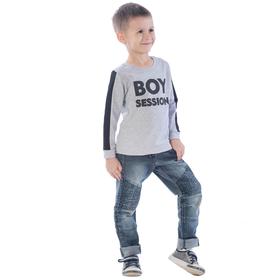 

Свитшот детский Boy session, рост 104 см, цвет серый меланж
