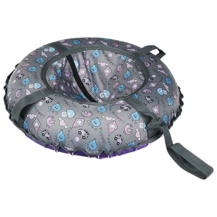 Тюбинг "Ватрушка", диаметр 60 см, с рисунком, цвета МИКС