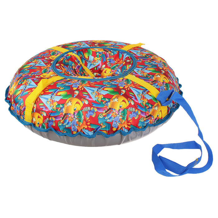 Тюбинг "Ватрушка", диаметр 70 см, с рисунком, цвета МИКС