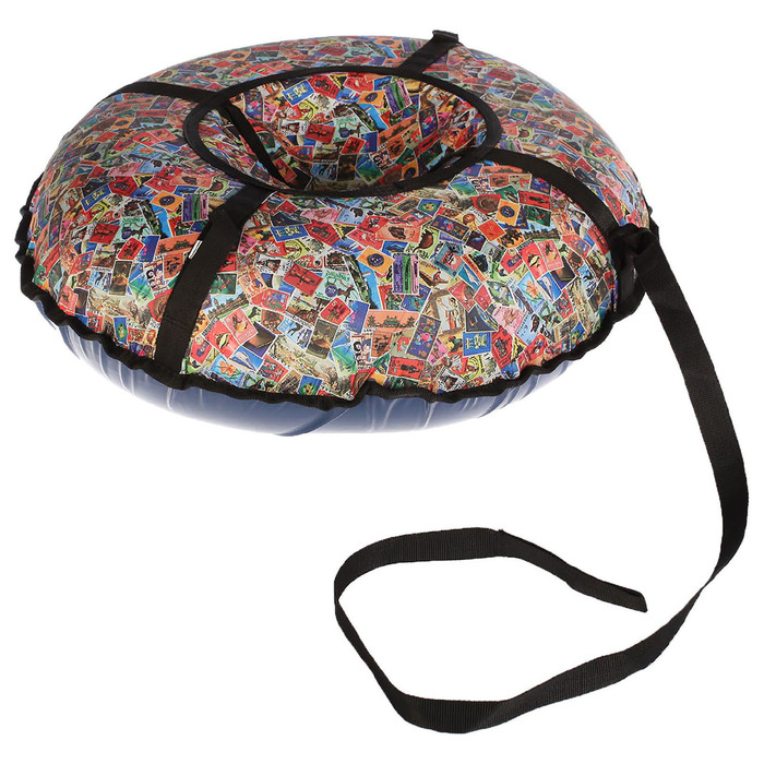 Тюбинг "Ватрушка", диаметр 70 см, с рисунком, цвета МИКС