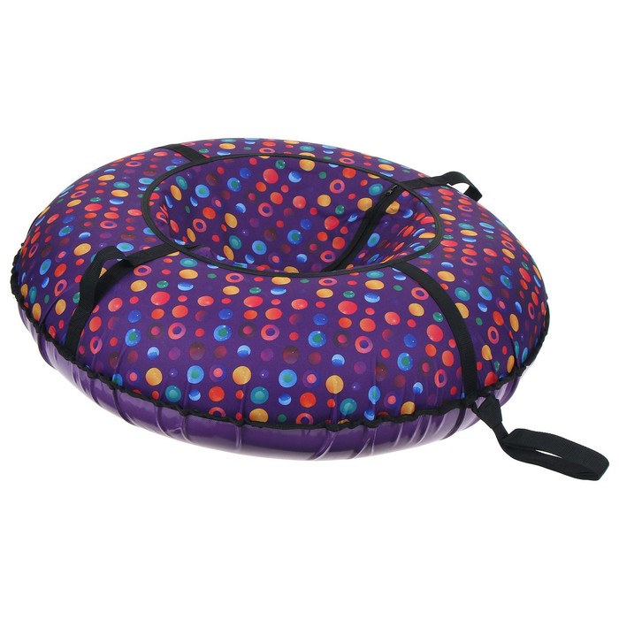 Тюбинг "Ватрушка", диаметр 110 см, с рисунком, цвета МИКС