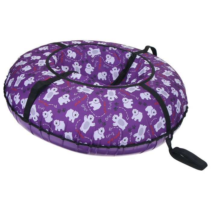 Тюбинг "Ватрушка", диаметр 110 см, с рисунком, цвета МИКС