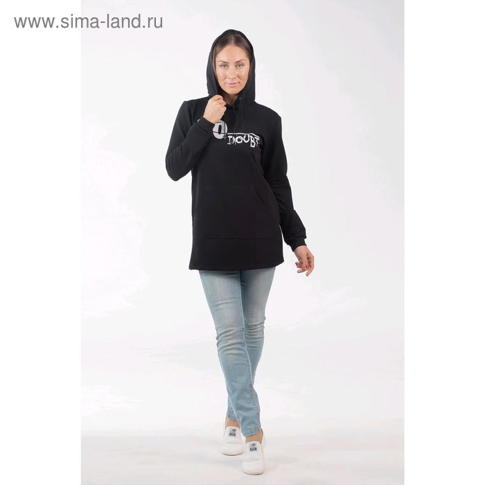 фото Туника с капюшоном no doubt, размер 46, цвет чёрный klery