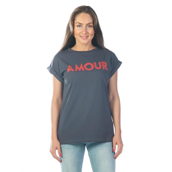 фото Футболка женская amour, размер 48, цвет серый klery