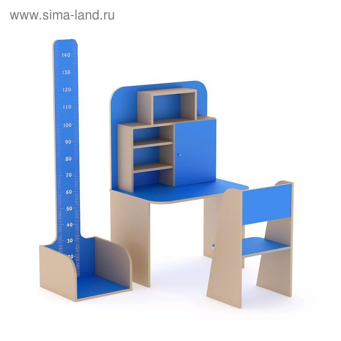 фото Игровой набор «поликлиника», ростомер, стул, стол, цвет бежевый / синий