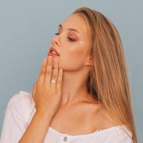 

Кольцо "Цветок" посеребрение, размер 16