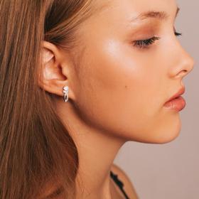 

Серьги "Грейс" кристалл с полосами, посеребрение