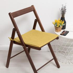 Сидушка на стул двусторонняя, цвет оливка/однотонная 40х40х1,5см Ош