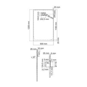 

Душевой поддон WasserKRAFT Main 41T07, 1200 x 900 x 26 мм, прямоугольный, белый