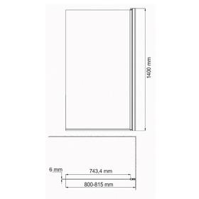 

Ограждение на ванну WasserKRAFT Berkel 48P01-80R Matt glass, 800х1400 мм, распашное, матовое 51635
