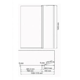 

Ограждение на ванну WasserKRAFT Berkel 48P02-110R Matt glass, 1100 х 1400 мм, распашное