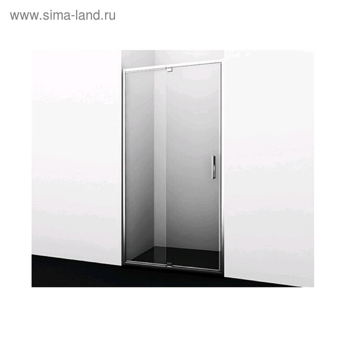 Душевая дверь WasserKRAFT 48P12, 1000 х 2000 мм, распашная, прозрачная душевая дверь wasserkraft 48p12 1000 х 2000 мм распашная прозрачная