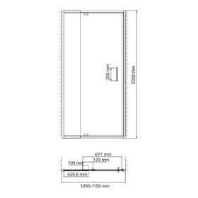 

Душевая дверь WasserKRAFT 48P13, 1100 х 2000 мм, распашная, прозрачная