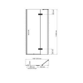 

Душевая дверь WasserKRAFT 10H05R, 1200 х 2000 мм, распашная, прозрачная