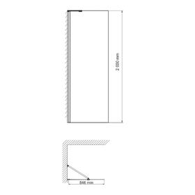 

Боковая стенка WasserKRAFT 10H07-RP90, 900 x 2000 мм, неподвижная, прозрачная