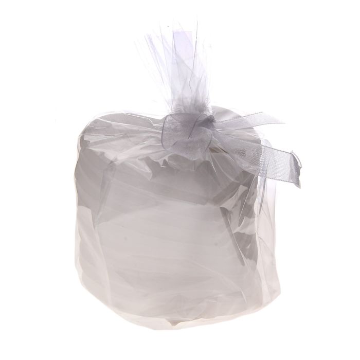 Свеча восковая "Веер из сердец", цвет белый